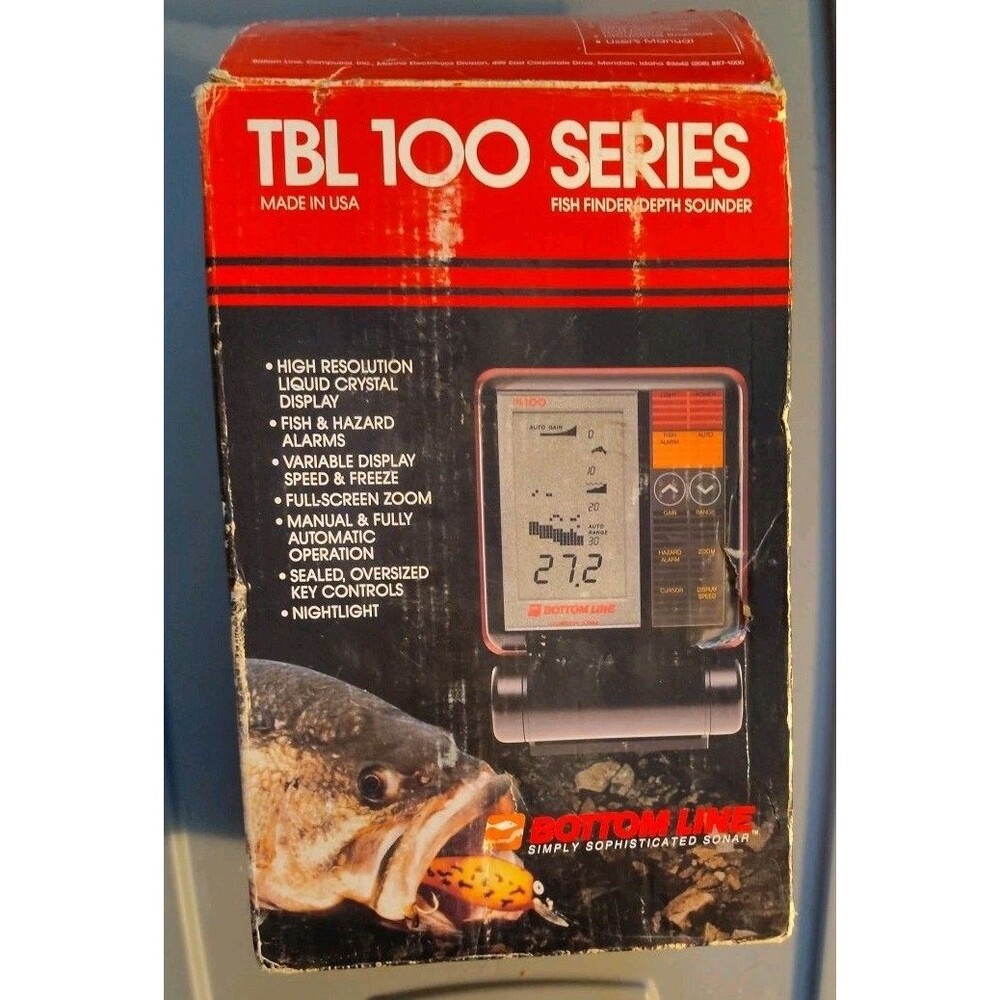 Bottom Line TBL 100 Series Computer Sonar With Power Wires Vintage In Box